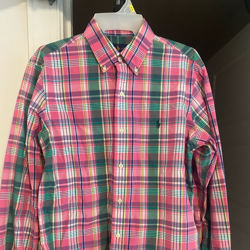 Ralph Lauren Plaid Button up. ( Easter colors )